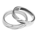 チタン結婚指輪 チタンマリッジリング 金属アレルギー対応 ウェーブのシンプルデザイン金属アレルギー対応で安心の純チタン結婚指輪・ペアリング セミオーダーで大きいサイズも可能