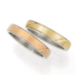 チタン結婚指輪 チタンマリッジリング チタン×K18ゴールド&K18ピンクゴールドコンビデザインペアリングナチュラルな雰囲気の世代を問わず身につけやすいリング