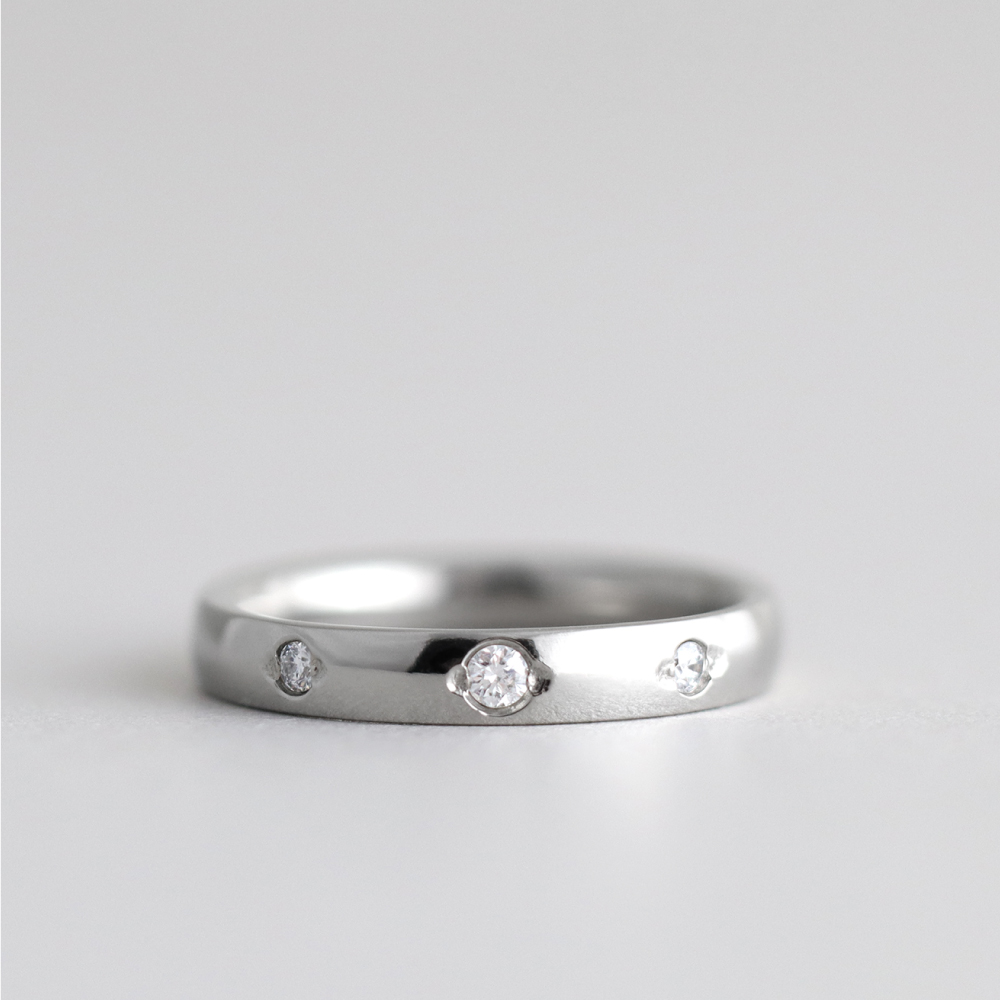金属アレルギー セミオーダー 純チタン 結婚指輪 マリッジリング